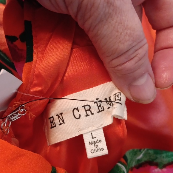 EN CREME Floral Romper L NWT - Picture 3 of 7